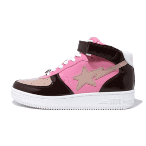 BAPE STA MID PINK SHOES SIDE