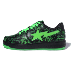 BAPESTA x RAZER Neon Camo Shoes