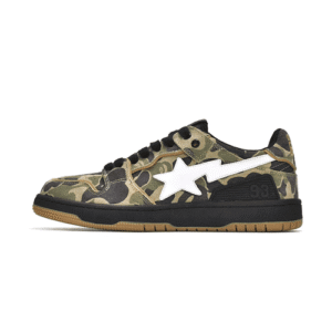 BAPESTA Sk8 Low Green Camo Shoes