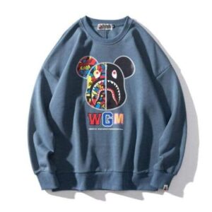 bape violent bear colorful black sweater bape hoodies