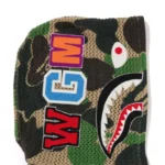 BAPE ABC Camo Crochet Shark Hoodie - Army Green - Hood-R