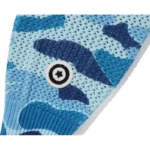 BAPE ABC Camo Crochet Shark Hoodie - Blue - Sleeve