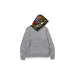 BAPE ABC Camo Shark Pullover Hoodie - Grey - L-Front