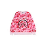 BAPE ABC Camo Shark Sweatshirt - Pink - Front