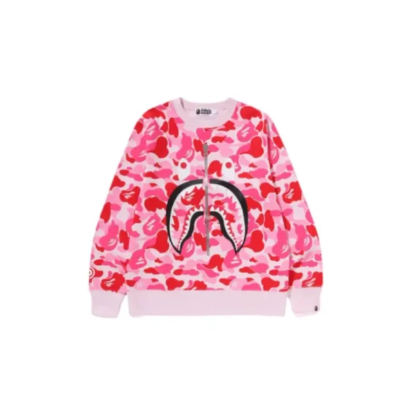 BAPE ABC Camo Shark Sweatshirt - Pink - Front