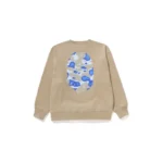 BAPE APE Head Liquid Camo Sweatshirt - Beige - Back