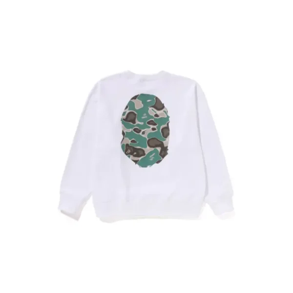 BAPE APE Head Liquid Camo Sweatshirt - White - Back