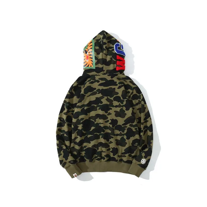 BAPE Army Green Camo Hoodie - Back