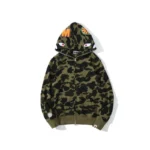 BAPE Army Green Camo Hoodie - Front