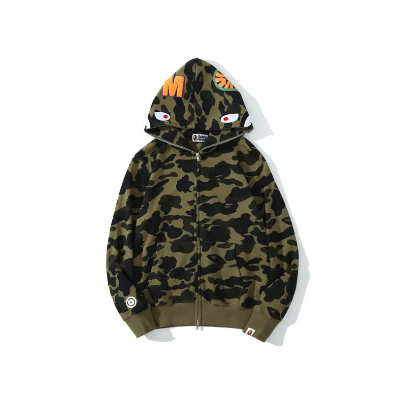 BAPE Army Green Camo Hoodie - Front