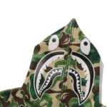 BAPE Art Camo Shark Hoodie - Green - Detail
