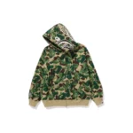 BAPE Art Camo Shark Hoodie - Green - R-Front