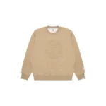 BAPE Basic crewneck Sweatshirt - Beige - Front