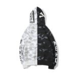 BAPE Black and White Camo Hoodie - Back