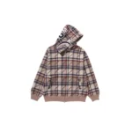 BAPE Check Pattern Shark Hoodie - L-Front