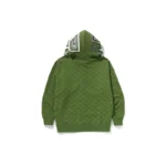 BAPE College Monogram Shark Hoodie - Green - Back