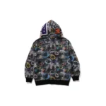 BAPE Floral Camo Shark Hoodie - Black - Back