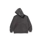 BAPE Hand Drawn Face Shark Hoodie - Grey - R-Front