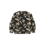 BAPE Map Camo Crewneck Sweatshirt - Army Green Camo - Back
