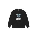 BAPE Moonface Puff Graphic Swearshirt - Black - Front