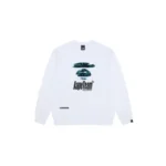 BAPE Moonface Puff Graphic Swearshirt - White - Front