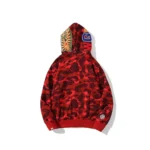 BAPE Tiger Shark 21ss Hoodie -Red - Back