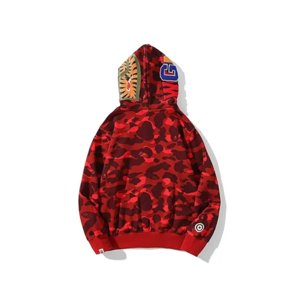 BAPE Tiger Shark 21ss Hoodie -Red - Back