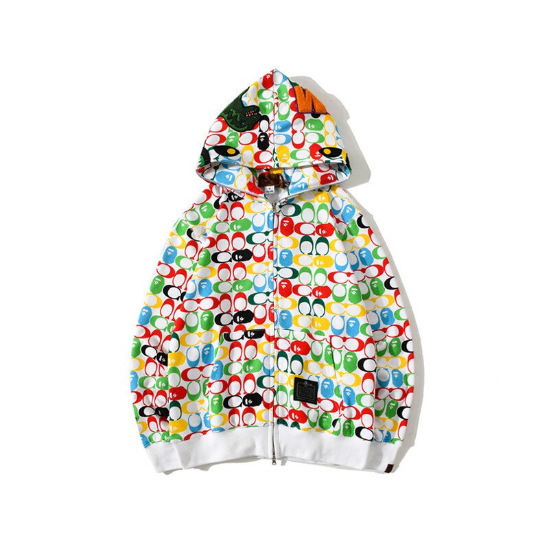 BAPE x Coach Shark Hoodie - Multicolor - Front