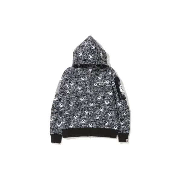 BAPE x XBOX Camo Hoodie - Black - Front
