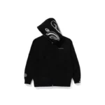 Bape Abc Milo Shark Zip Hoodie - Black - Right Front