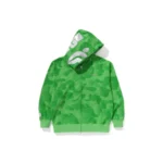 Bape Abc Milo Shark Zip Hoodie - Neon - Left Front