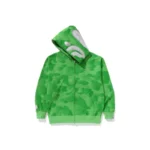 Bape Abc Milo Shark Zip Hoodie - Neon - Right Front