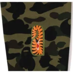 BAPE 1st Camo Shark Crewneck Sweatshirt - Army Green Camo - Shoulder