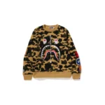 BAPE 1st Camo Shark Crewneck Sweatshirt - Desert Camo - Front