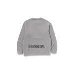 BAPE Ape Face Crewneck Sweatshirt - Grey - Back