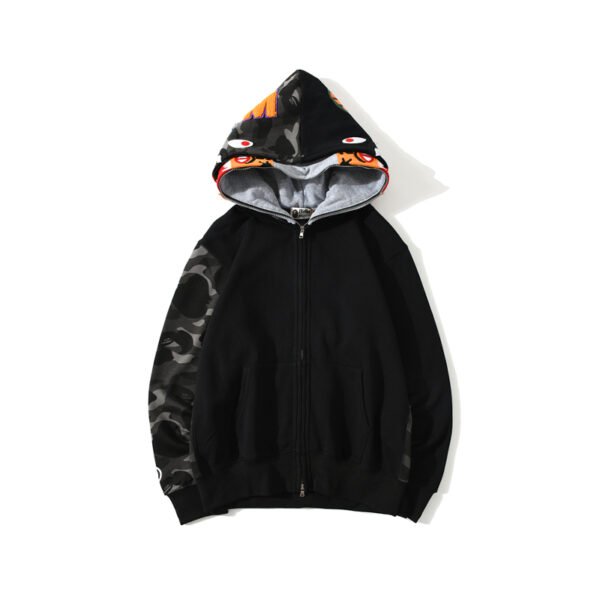 BAPE Half Camo Black Hoodie - Front