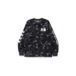 BAPE x NBHD Crewneck Camo Sweatshirt - Black - Front
