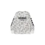 BAPE x NBHD Crewneck Camo Sweatshirt - White - Back