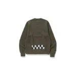 BAPE x NBHD Crewneck Sweatshirt - Army Green - Back
