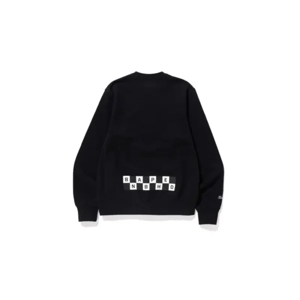 BAPE x NBHD Crewneck Sweatshirt - Black - Back