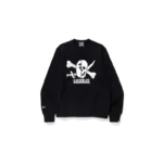 BAPE x NBHD Crewneck Sweatshirt - Black - Front