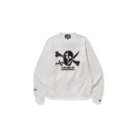 BAPE x NBHD Crewneck Sweatshirt - White - Front